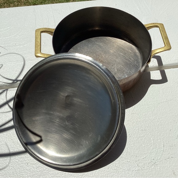 Vintage Paul Revere Copper & Brass Lidded casserole type pot - Rare - Collectibl - Picture 7 of 16